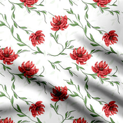 Watercolour florals Print Fabric