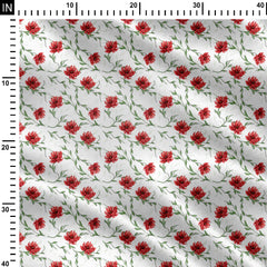 Watercolour florals Print Fabric