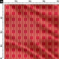 Mixed Maroon Stripes Print Fabric