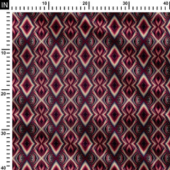 Shiny Linear Geometric Print Fabric