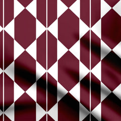 Maroon Geometric Print Fabric