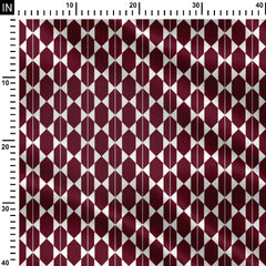 Maroon Geometric Print Fabric