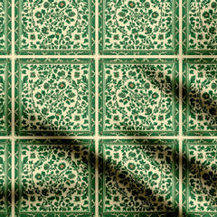 Pichwai Green Print Fabric