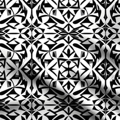 Black White Dilution Print Fabric