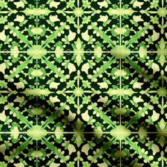 Green Boho Print Fabric