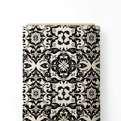 Black Boho Print Fabric