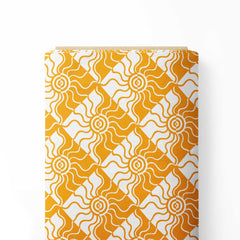 Geometric Sun Pattern Print Fabric