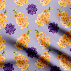 Watercolour flowers Print Fabric