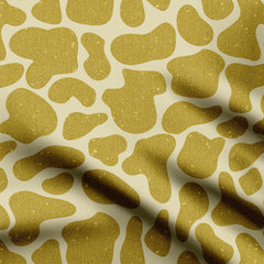 Golden Caw shape abstract skin Print Fabric