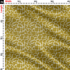 Golden Caw shape abstract skin Print Fabric