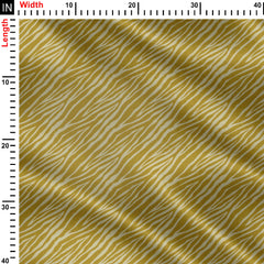 Golden Zebra Skin Print Fabric