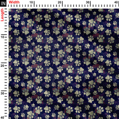 Dog Paw Print Fabric