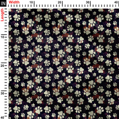 Abstract Paw Print Fabric