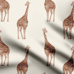 Hand Drawn Giraffe Print Fabric