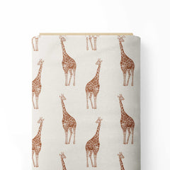 Hand Drawn Giraffe Print Fabric