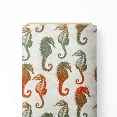 Sea Horse Print Fabric