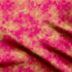 Yellow and pink Tie dye Print Fabric