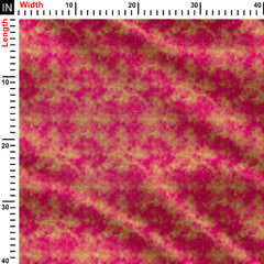 Yellow and pink Tie dye Print Fabric