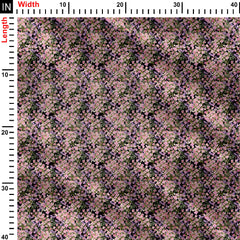 Pink Pansies Print Fabric