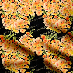 Beautiful Snapdragons Print Fabric