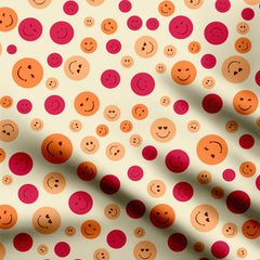 Cute smiley Print Fabric