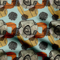 Abstract  boho pattern 2 Print Fabric