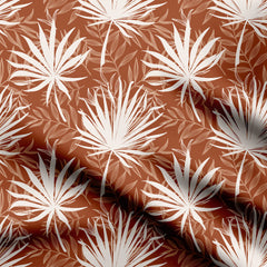 Tropical Leaves Cotton Poplin Print Fabric