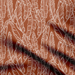 Tropical Bohemian Leaves Pattern Print Fabric