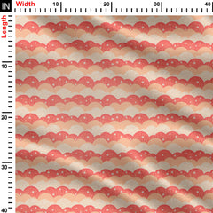 Peach Fuzz Abstract Clouds Print Fabric