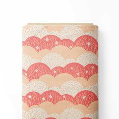 Peach Fuzz Abstract Clouds Print Fabric