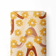 Retro Blossom Print Fabric