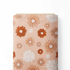 Retro Floral Treasures Print Fabric