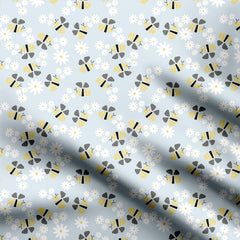 Daisy bee Print Fabric