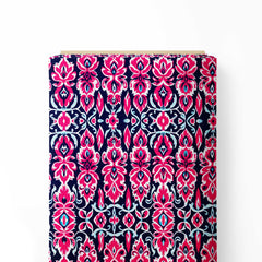 Ikat Rose Persian Inspired Print Fabric