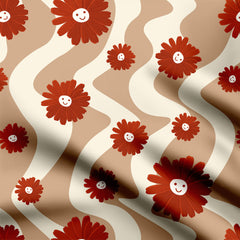 Floral Impression Print Fabric