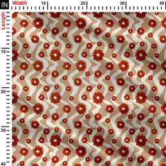 Floral Impression Print Fabric