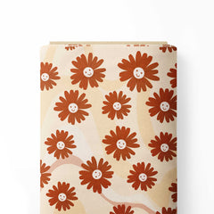 Smiley Face floral Print Fabric