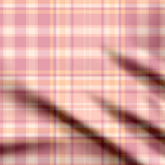 Pink Plaid Print Fabric