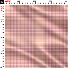 Pink Plaid Print Fabric