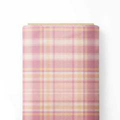 Pink Plaid Print Fabric