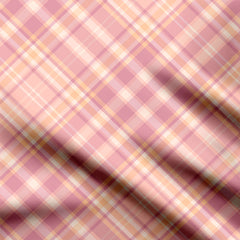 Pink Tartan Trends Print Fabric