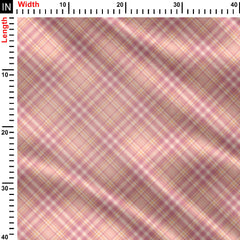 Pink Tartan Trends Print Fabric