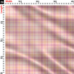 Pink Checkered Charm Print Fabric