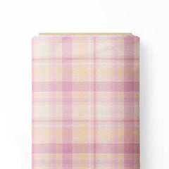 Pink Checkered Charm Print Fabric