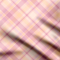 Pink Plaid Patterned Elegance Print Fabric