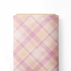 Pink Plaid Patterned Elegance Print Fabric