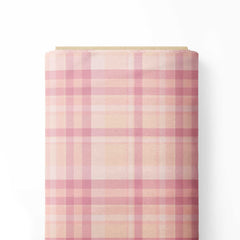 Pink Stripes Plaid Pathway Print Fabric