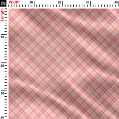 Pink Signature Plaid Stripes Print Fabric