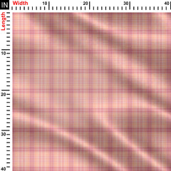 Pink Plaid Tartan Touch Stripes Print Fabric