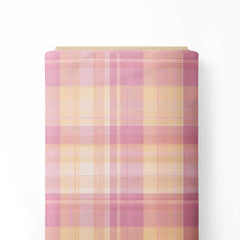 Pink Plaid Tartan Trends Stripes Print Fabric